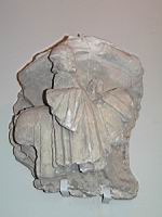 Blois, Chateau, Aile Louis XII, Cul-de-lampe, Cavalier (1)